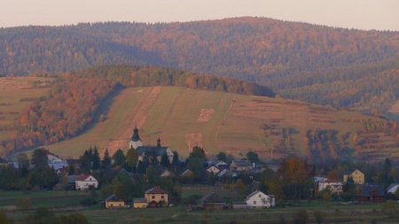 Widok ogólny na wieś Jaśliska