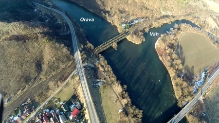 Confluence of Orava and Váh rivers, Slovakia, Europe , TibX,  CC   BY 3.0